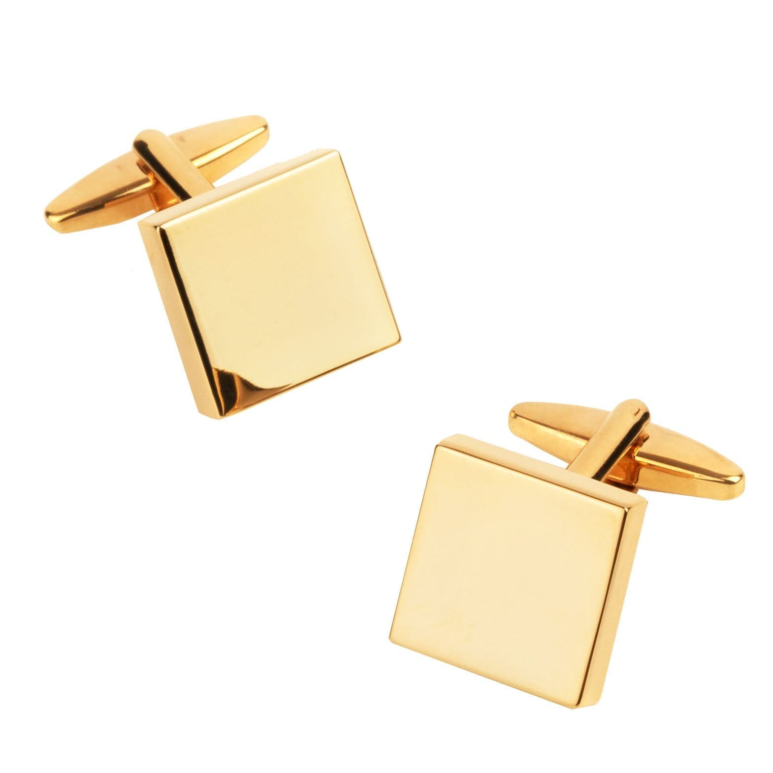 Shiny Gold Square Cufflinks & Tie Clip Set Gift Set Clinks Australia 