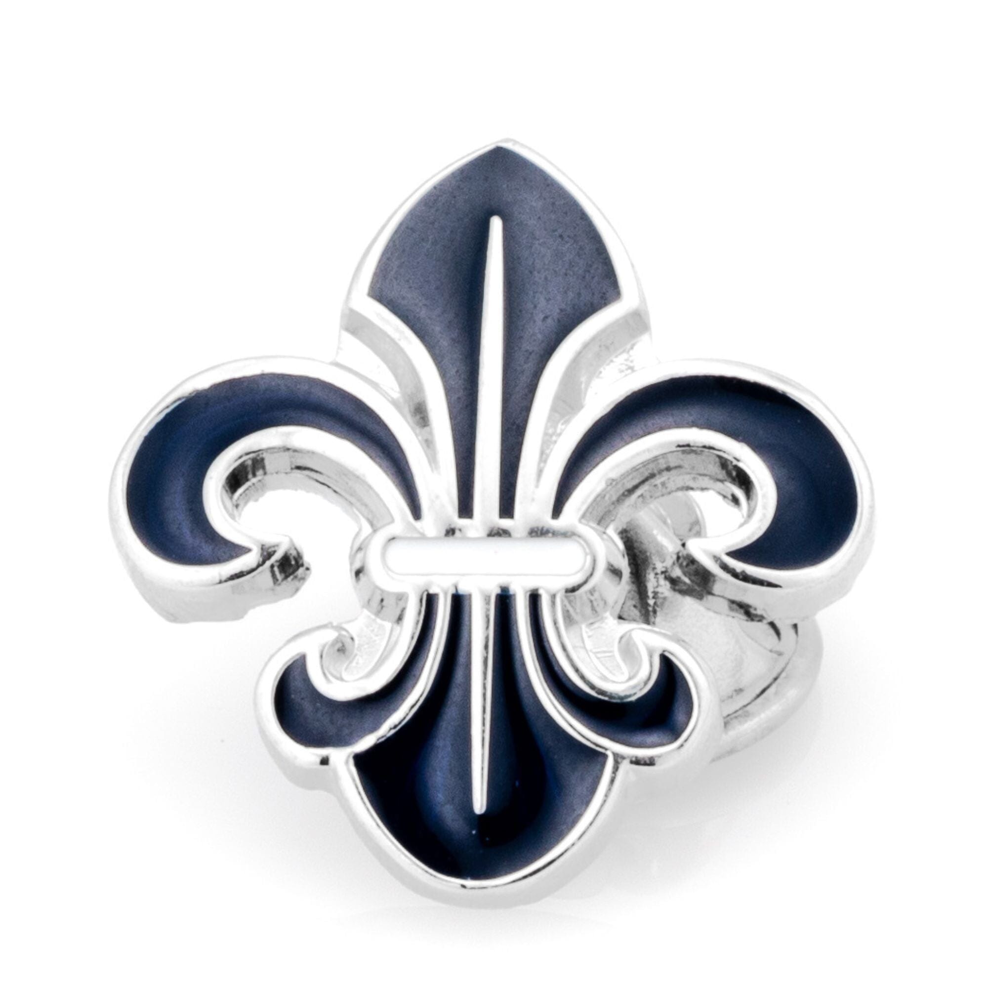 Fleur De Lis Lapel Pin in Blue Lapel Pin Clinks Default 