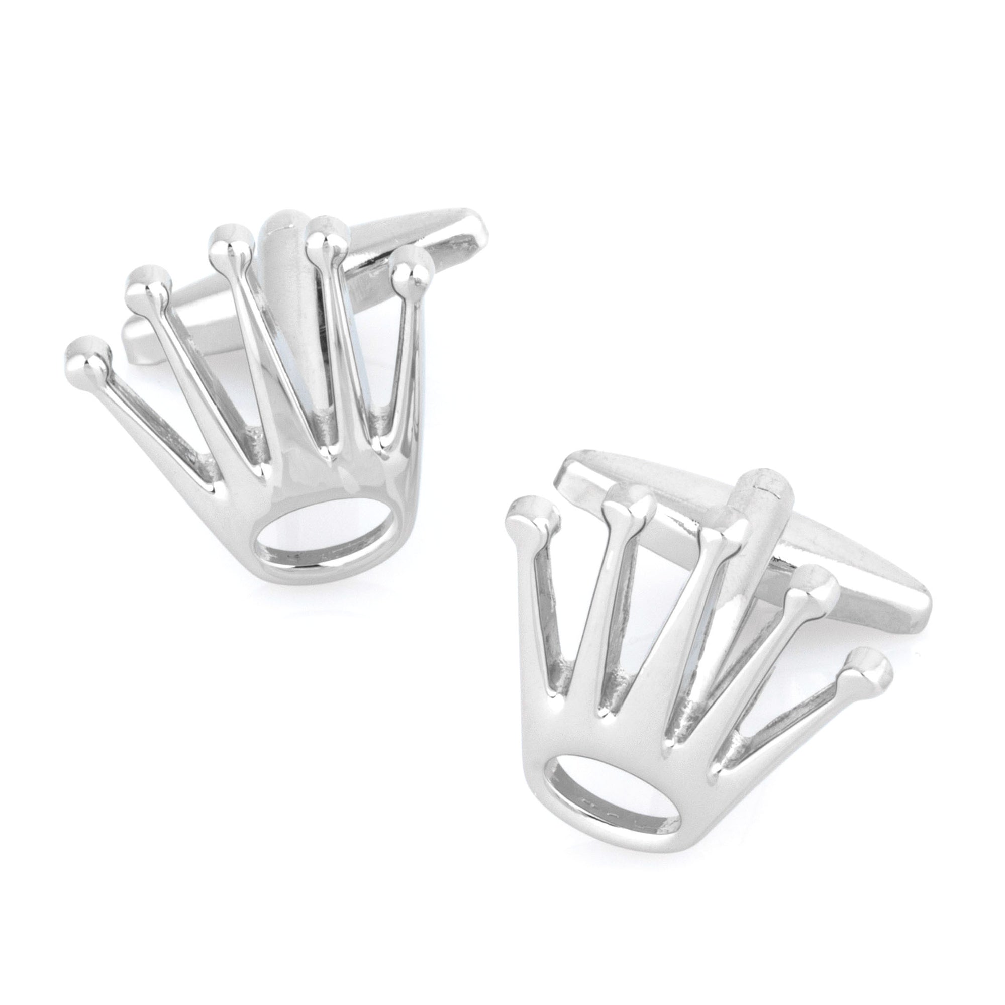 Swiss Silver Crown Cufflinks