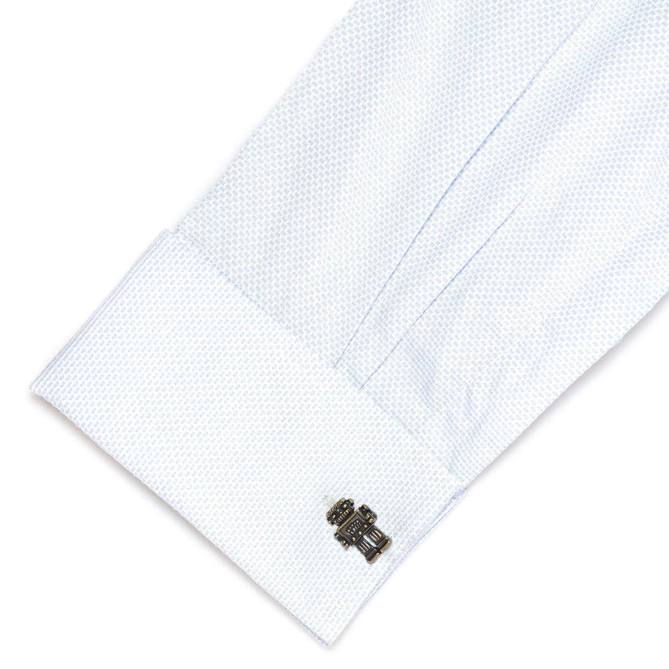 Robot Cufflinks in Antique Burnished Gold