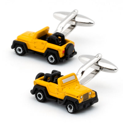 Yellow Jeep Cufflinks