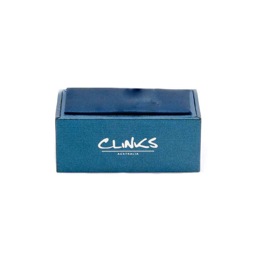 Curved Silver With Gold Accents Cufflinks