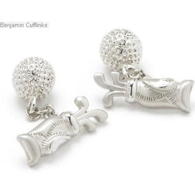 Golf Bag and Ball Cufflinks (with chain)