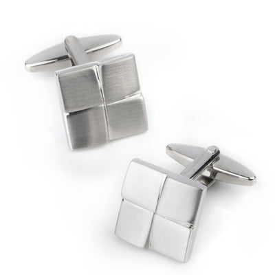 Silver Four-Square Cufflinks