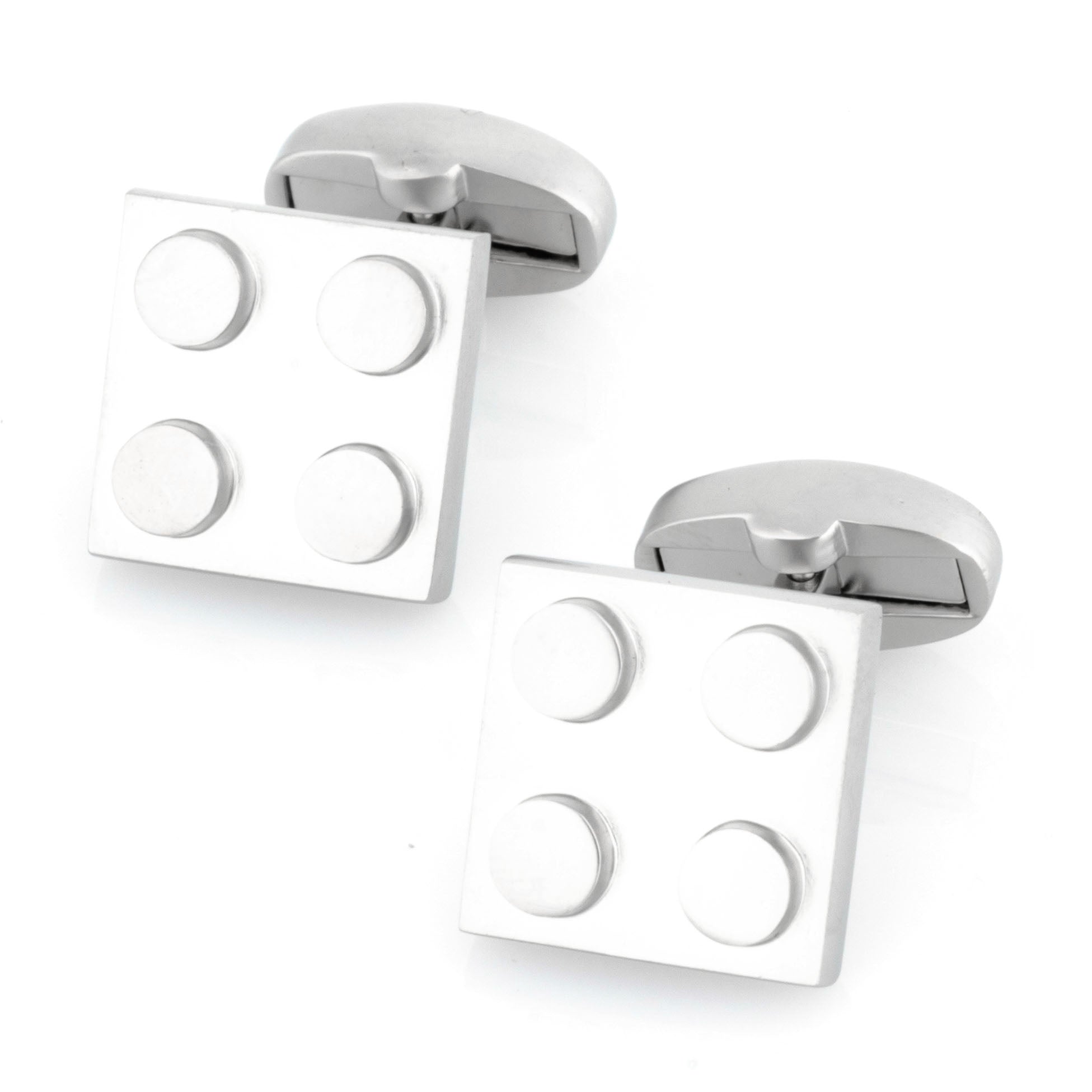 Silver Square Building Block Cufflinks