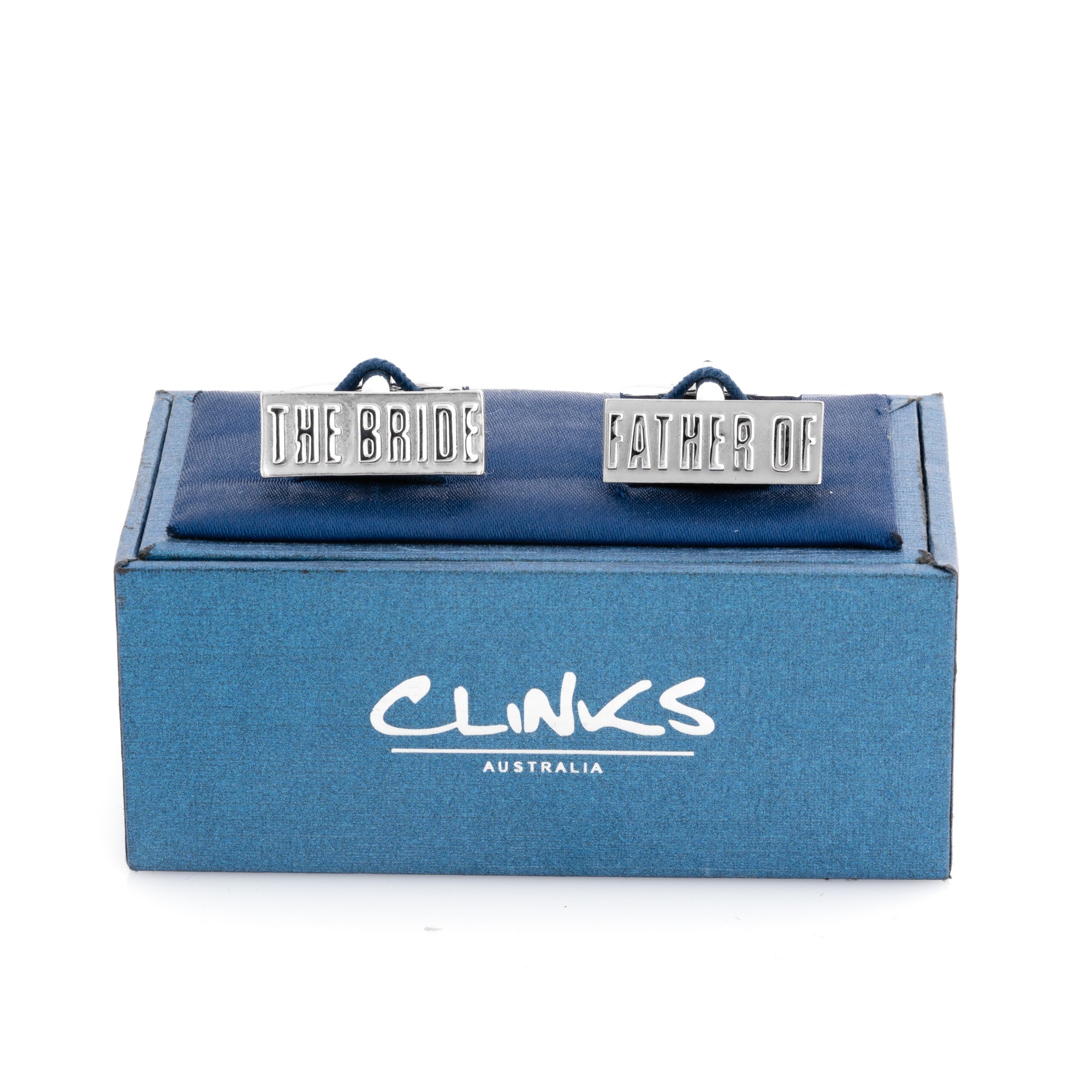Father of the Bride Raised Lettering  Wedding Cufflinks