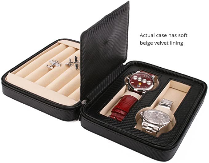 Cufflink and  Watch Case, Watch Case, Cuffed Cufflink and Watch Case, Clink Australia Cufflink and Watch Case, Cufflink and Watch Case on Cuffed, Australia Cufflink and Watch Box Case, Cufflink and Watch Storage Case, Cufflink and Watch Display Case, Executive Cufflink and Watch Case, Black, Watch Case, CB5010, Clinks Australia