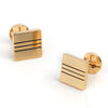 Classic Gold with Black Lines Cufflinks