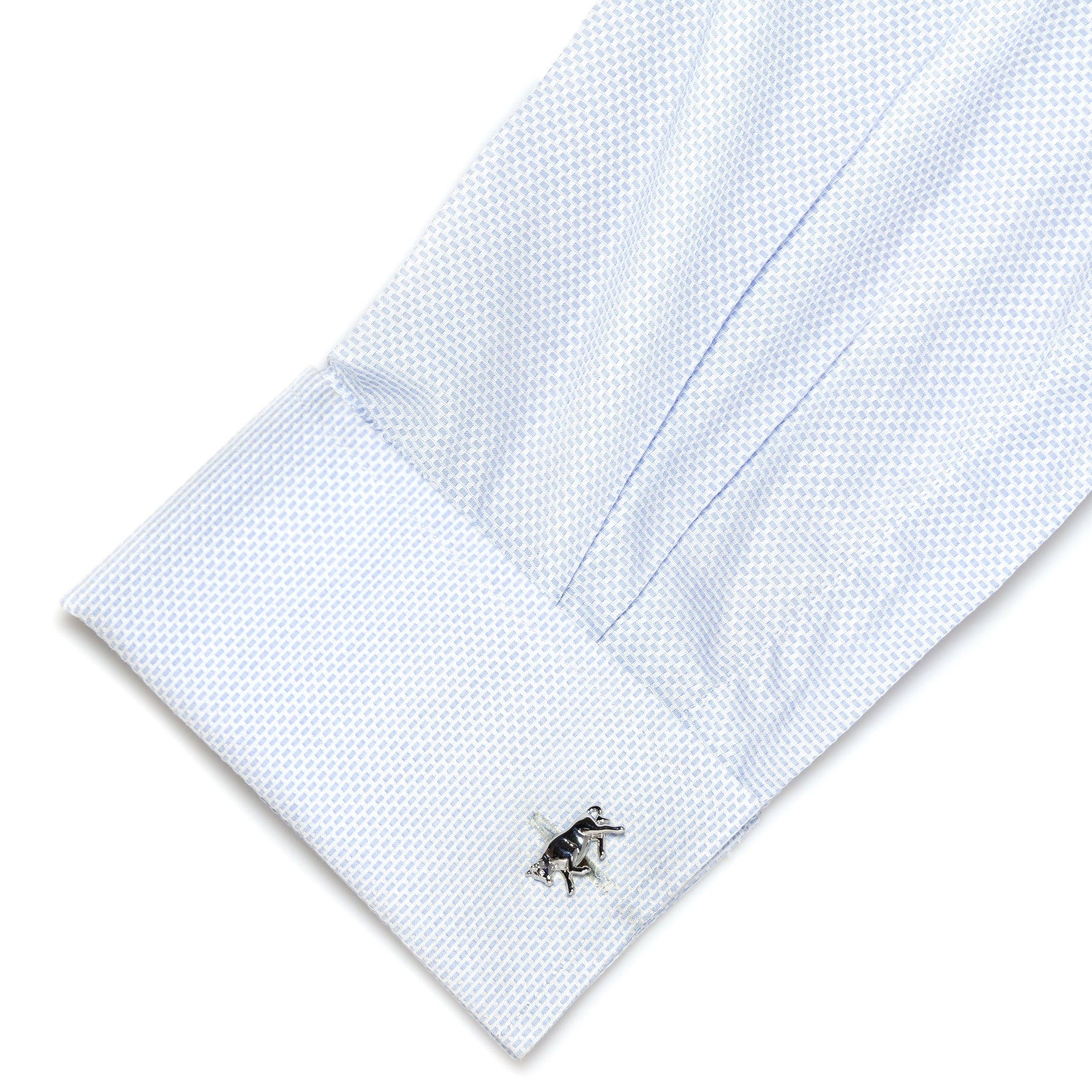 Charging Bull Silver Cufflinks