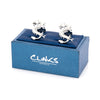 Silver Lucky Chinese Dragon Cufflinks