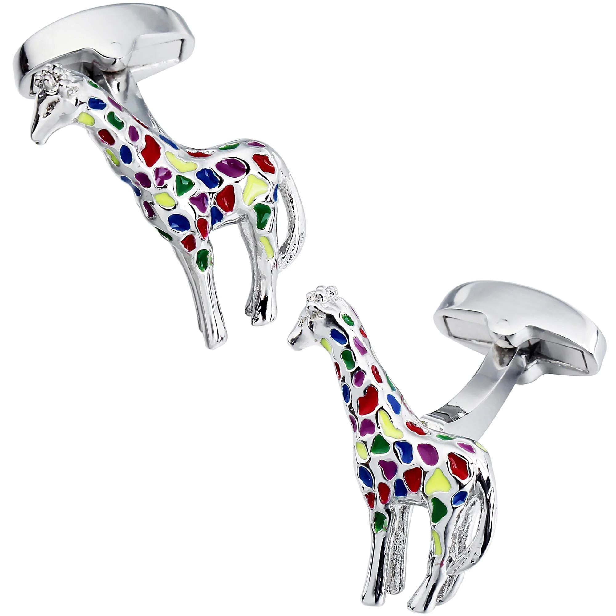Multi Coloured Giraffe Cufflinks Novelty Cufflinks Clinks Australia 