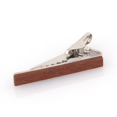 Red Wood Small Tie Clip