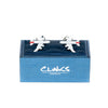 Commercial Jet Plane Cufflinks in Colour