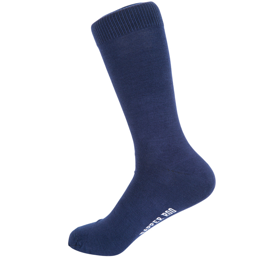 Classic Navy Blue Bamboo Socks by Dapper Roo, Dapper Roo, Classic Bamboo Socks, Navy Blue, Socks, Bamboo, Elastane, Nylon, Elastic, SK2044, Men's Socks, Socks for Men, Clinks Australia