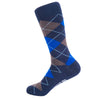 Argyle Tartan Blue Bamboo Socks by Dapper Roo, Socks, Tartan Blue, Navy, Grey, SK2047, Men's Socks, Socks for Men, Clinks Australia
