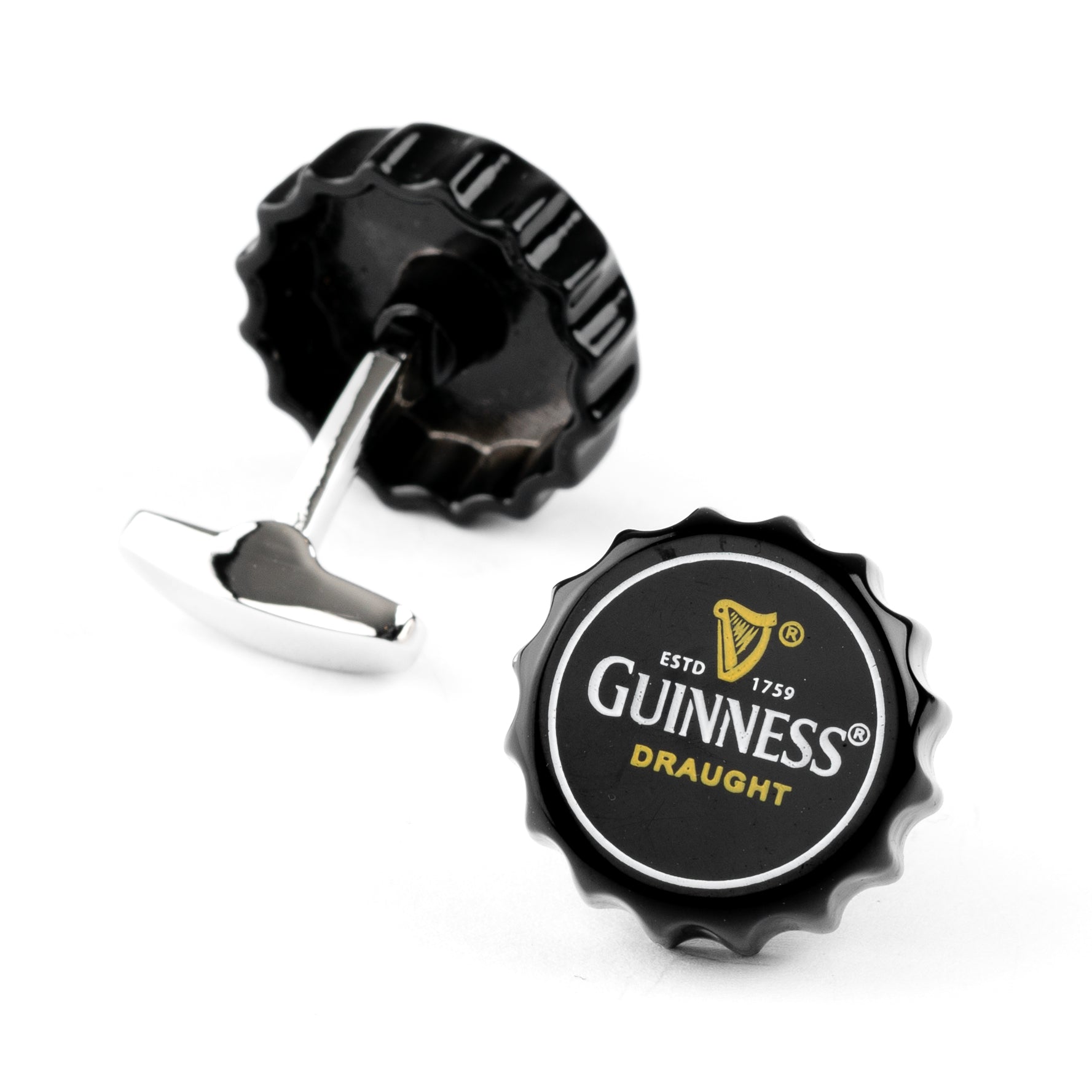 Black Guinness Beer Cap Cufflinks