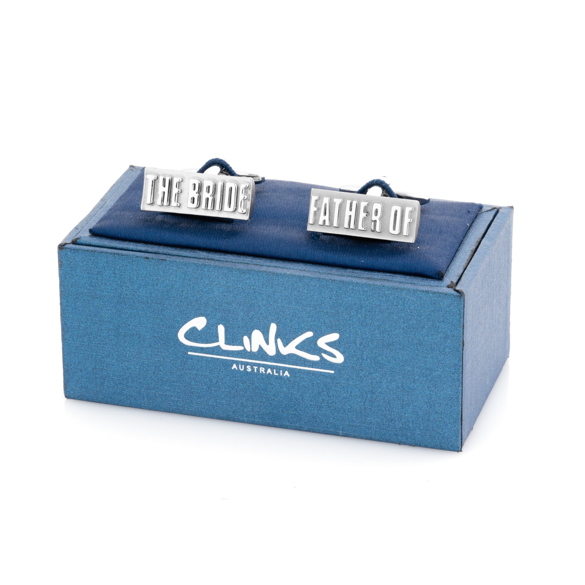 Father of the Bride Raised Lettering  Wedding Cufflinks