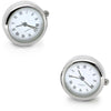 Round White Faced Working Clock Watch Cufflinks