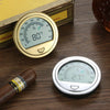 Round Digital Hygrometer Gauge in Gold for Cigars