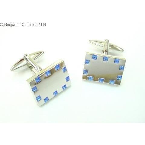 Sapphire Crystals Embedded Cufflinks