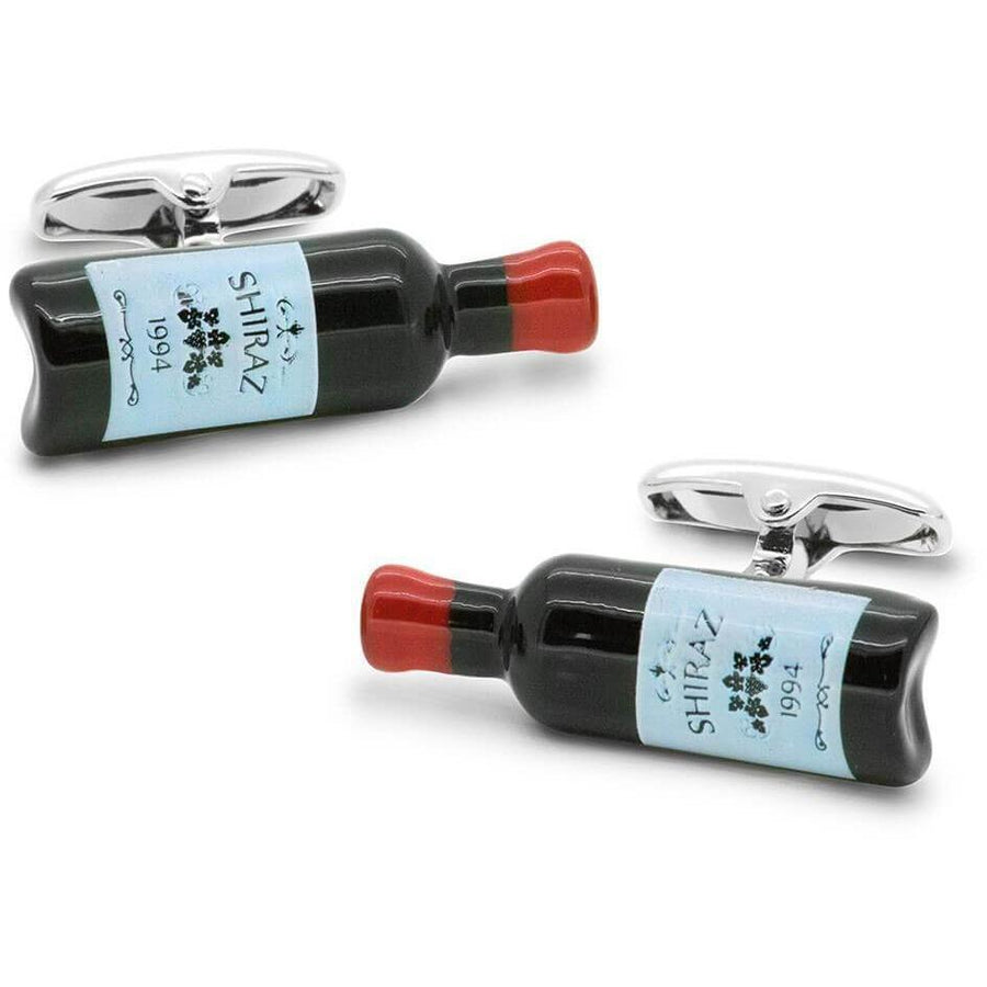 Shiraz Red Wine Bottle Cufflinks