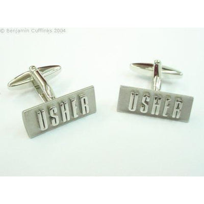 Silver Usher Wedding Cufflinks