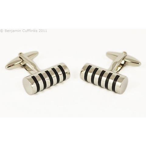 Smokey Grey Stripes Cufflinks
