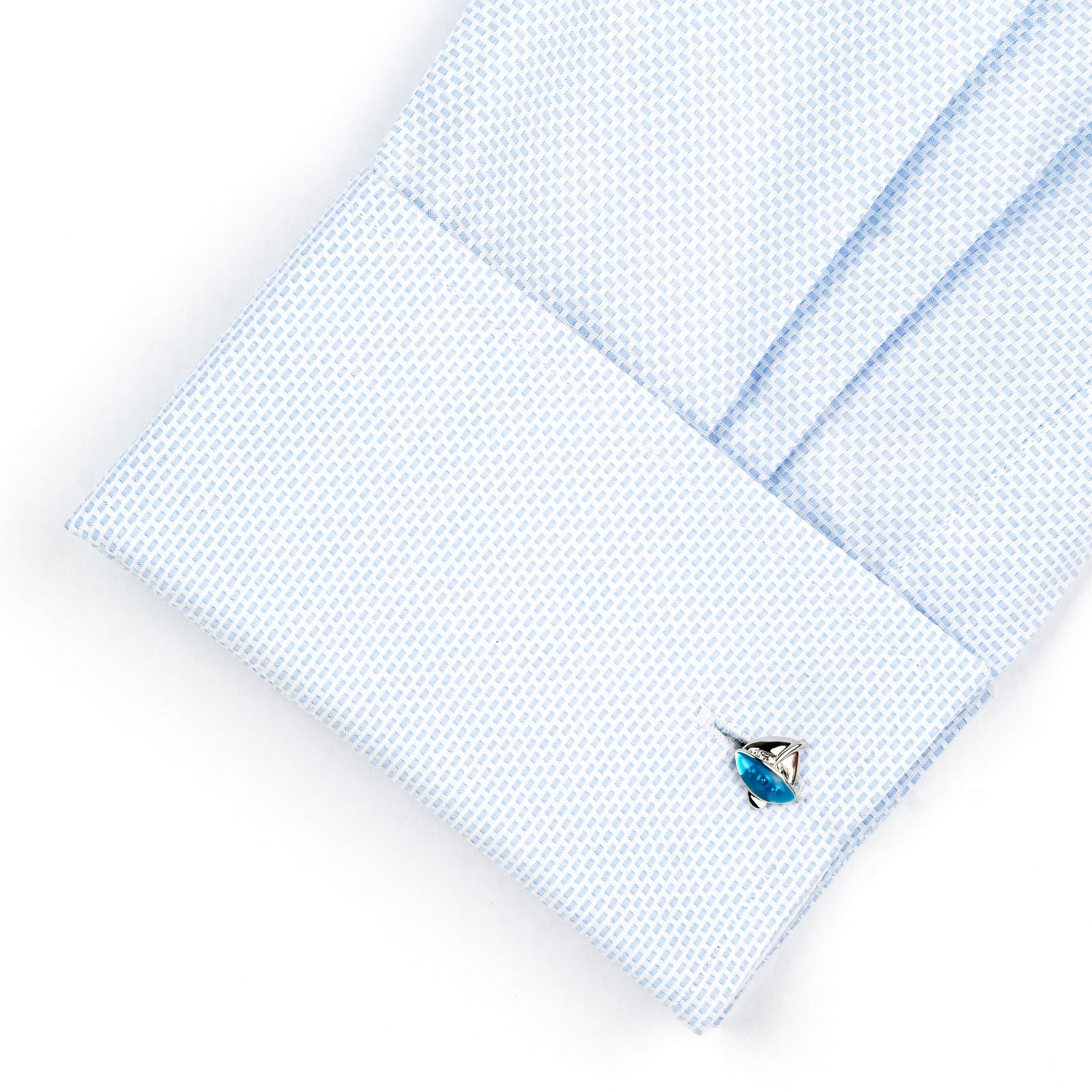Blue/Silver Sailing Ship Cufflinks