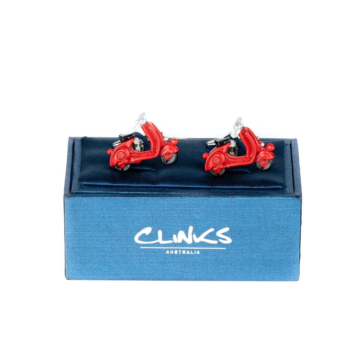 Red 3D Vespa Scooter Cufflinks