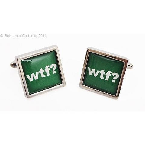 Text Speak Cufflinks: wtf?