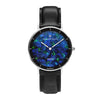Gatsby Pedy Blue Swiss Opal Watch 36MM with Black Leather Strap