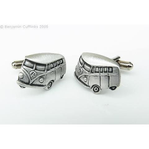 VW Kombi Van Silver Cufflinks