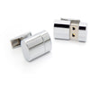 Working USB Cufflinks 32Gb Oval Flash Drive in Silver