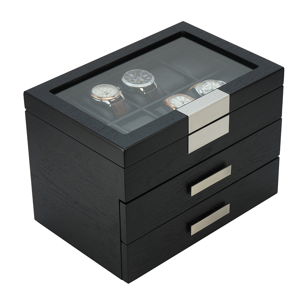 Black Wooden Watch Box, 30 Watch Box, Cuffed Watch Box, Clinks Australia Watch Box, Black Watch Boxes on Cuffed, Australia Watch Box, Watch Storage Box, Watch Display Box, 30 Slots Watch Boxes, Watch Boxes for 30, Wooden Watch Box, Black, Wooden, Watch Boxes with Drawer, Storage Boxes, CB5047, Clinks Australia