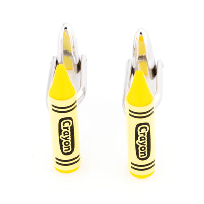 Yellow Crayon Cufflinks