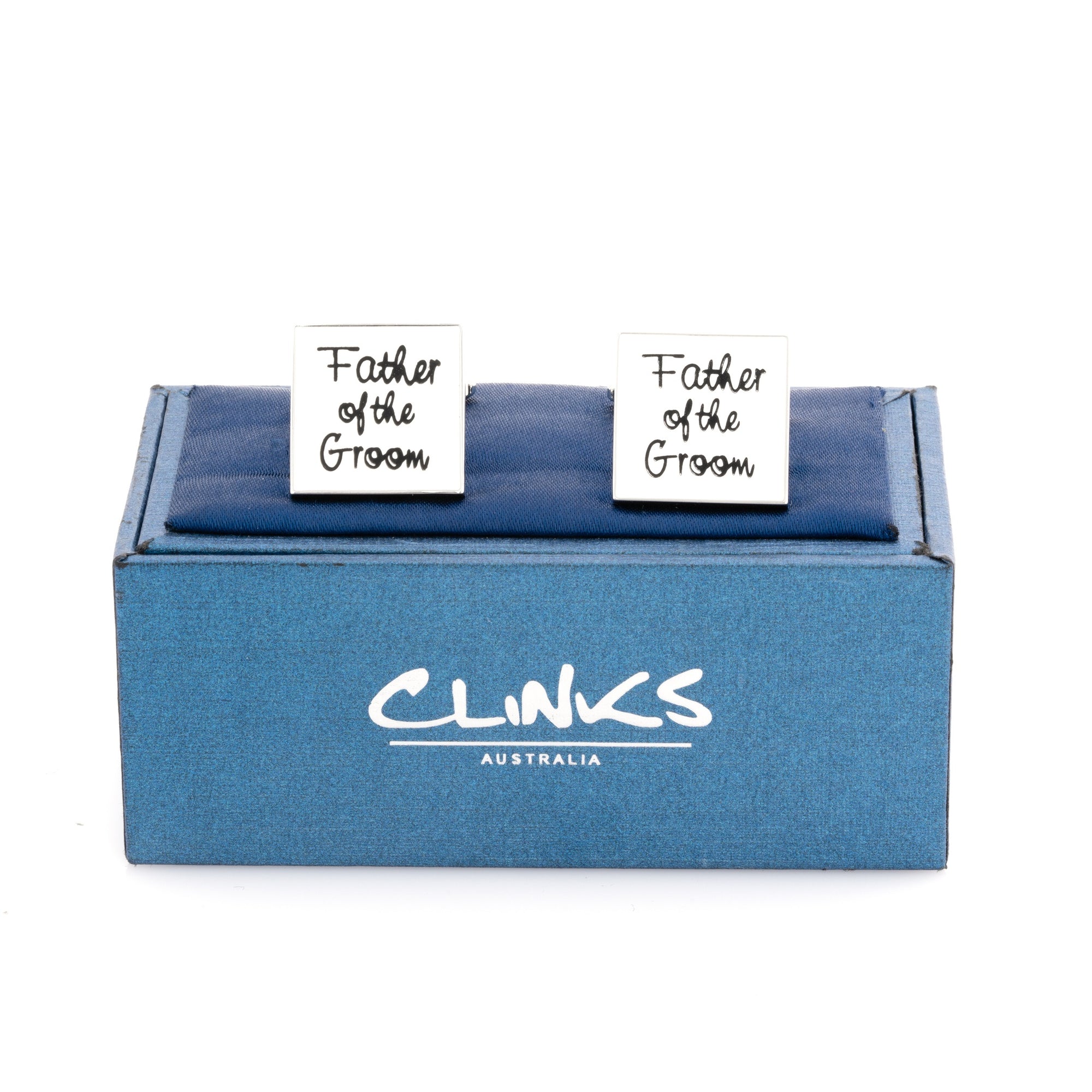 Father of the Groom White Wedding Cufflinks