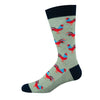 Mens Lookin' Good Rooster Sock, Socks, Bamboozld, Bamboo, Cotton, Spandex, Grey, SK1504, Men's Socks, Socks for Men, Clinks Australia